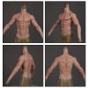 Silicone Muscle Chest Suit Half-Body Male Chest Vest Abdominal Muscle Simulation Skin with Arms for Cosplay Halloween Props view 3