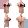 PROPFE Silicone Muscle Suit Breast Forms Male Abdominal Breastplate F Cup Fake Boobs for Crossdressers Cotton/Silicone Filled view 2