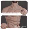 PROPFE Silicone Muscle Chest Realistic Male Chest Vest Abdominal Muscle Male Shaper Stronger Simulation Skin for Cosplay view 4