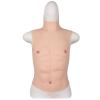 Silicone Muscle Chest Suit Half Body High Collar Abdominal Muscles Chest for Cosplay Male Shaper Belly Halloween Props view 1