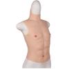 Silicone Muscle Chest Suit Half Body High Collar Abdominal Muscles Chest for Cosplay Male Shaper Belly Halloween Props view 2