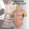 Silicone Chest Suit Realistic Half-Body Abdominal Muscle Simulation Skin Fake Muscle Suits for Halloween Cosplay Props view 3