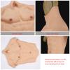 Realistic Silicone Fake Muscle Chest Abdominal Muscles Suit Half Body High Collar Bodysuit for Cosplay Halloween Props view 4
