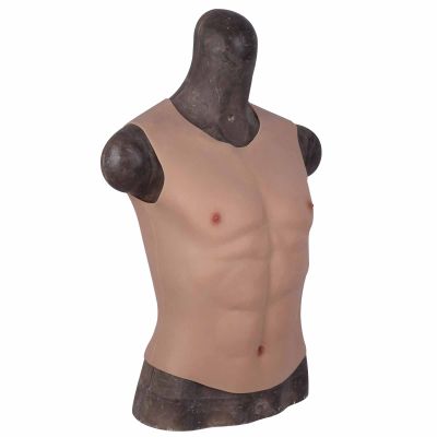 PROPFE Silicone Muscle Suit Vest Abdominal Muscle Realistic Male Chest Shaper Simulation Skin Enhancer for Cosplay