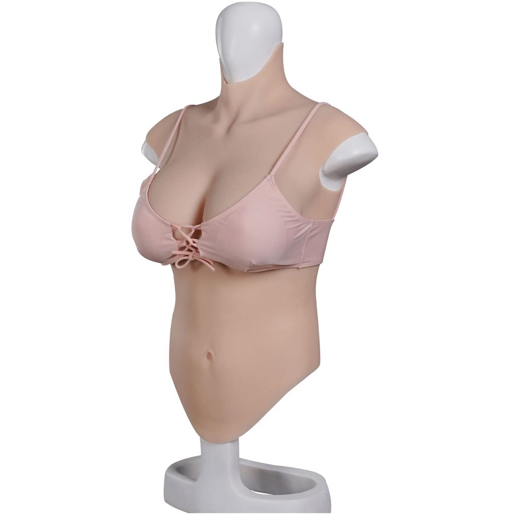Silicone Realistic Breastplate Half Body Queen C/D/E Cup Breast Forms Touch Soft Mastectomy Boob for Crossdresser Plate