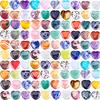100PCS Natural Heart Stone Healing Crystal Palm Gemstones Wholesale Assorted Set Bulk Crystals Rock Real Gemstones Hearts For DIY Meditation Decor Gifts and Chakra Reiki Balancing (0.8 inch) view 1