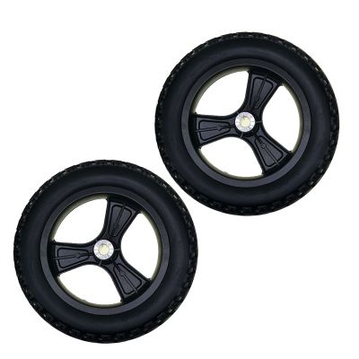 12 Inch Electric Wheelchair Rear Wheel, Replacement Wheel Accessories, 12 1/2x2 1/4, PU Solid Tire, Bearing 16mm(5/8inch), 2Pcs