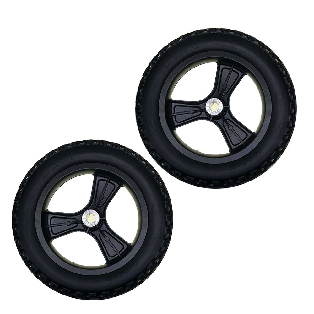 12 Inch Electric Wheelchair Rear Wheel, Replacement Wheel Accessories, 12 1/2x2 1/4, PU Solid Tire, Bearing 16mm(5/8inch), 2Pcs