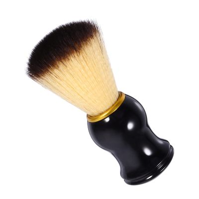 Beavorty Foaming Shaving Brush Wooden Handle, Nylon Beard Care Brush for Men, Mustache Shaving Tool for Wet Shave and Beard Grooming Random Color