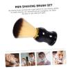 Beavorty Foaming Shaving Brush Wooden Handle, Nylon Beard Care Brush for Men, Mustache Shaving Tool for Wet Shave and Beard Grooming Random Color view 3