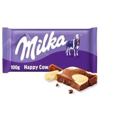 Milka Happy Cows Chocolate 100g (5 Bars) Delicious Tasty And Twisty Treat Gift Hamper For Birthday,Christmas Sold By Kidzbuzz