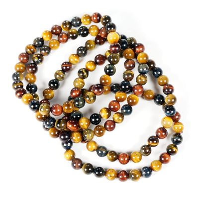 10 20 50 Bulk Wholesale Tiger Eyes Stone Bracelets Beaded Crystal Bracelet (10 PCS Lot)
