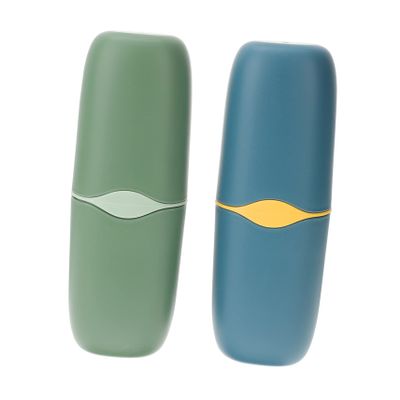 Alipis 2pcs Elegant Plastic Bathroom Accessories Organizer Toothbrush Cup Toothpaste Travel Case Outdoor Holder Toothbrush Slots