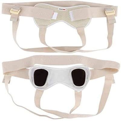 Samnuerly Hernia band 2 Pcs Professional Sided Hernia Inguinal Truss Support Belt with 2 Removable Compression Pads and Slim Adjustable Straps for Unisex Reducible Inguinal ligament for hernia