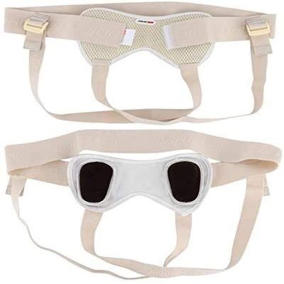 Samnuerly Hernia band 2 Pcs Professional Sided Hernia Inguinal Truss Support Belt with 2 Removable Compression Pads and Slim Adjustable Straps for Unisex Reducible Inguinal ligament for hernia