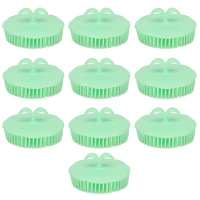 10pcs Hair Scalp Massager Shampoo Brush, Dandruff Brush with Comfortable Handle, Silicone Head Scalp Exfoliator for Cleaning Exfoliating, Soft Scalp Scrubber for Adults Shower