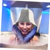 Healeved 3pcs Thickened Felt Sauna Shower Cap for Sauna Bathing Pack Absorbent Hat for Men and Women view 2