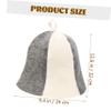 Healeved 3pcs Thickened Felt Sauna Shower Cap for Sauna Bathing Pack Absorbent Hat for Men and Women view 4