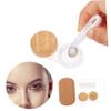 Healeved Vintage Leather Texture Large Diameter Dual Lens Case Box with Leak-Proof Design Lens Holder for Travel Light Brown Storage Companion view 2