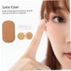 Healeved Vintage Leather Texture Large Diameter Dual Lens Case Box with Leak-Proof Design Lens Holder for Travel Light Brown Storage Companion view 4