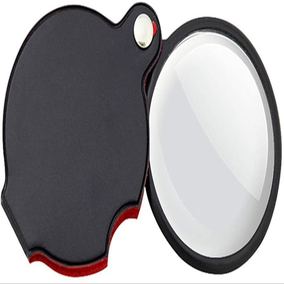 10x Folding Portable MagMagnifying GlassSmall HD Optical Glass Lens Seniors Reading Newspaper Magnifier Interesting