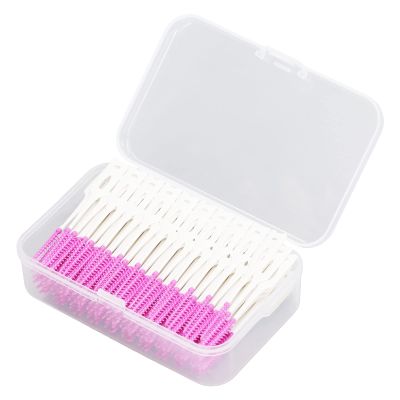 200pcs Soft Silicon Gel Toothpick Orthogonal Tooth Joint Brush Mouth Care Tooth Gap Tooth Gap Tooth Brush Box Silicone Dental Cleaning Floss Toothpicks For Oral Care Purple