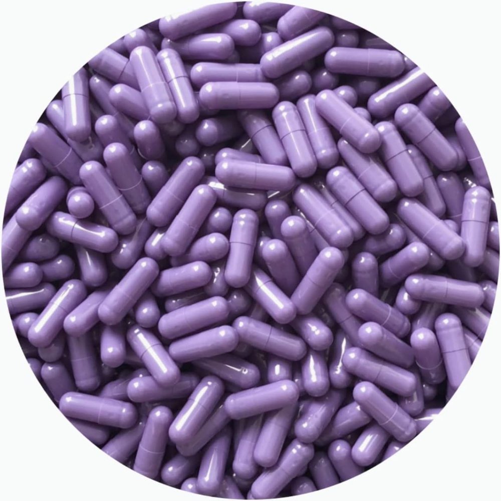 DR T&T size1 Size 1 Gelatine Gelatin Capsule Purple (100)
