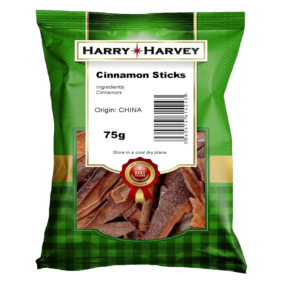 75 g Cassia Cinnamon Sticks (Cassia Bark) | Whole Spice Sticks Ideal for Curries, Desserts, Rice, Baking & Teas | Indian & Global Culinary Use