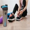 Set of BLUE & PINK Bolt Virgin Plastic Protein Shaker Bottle with Steel Wire Blending Ball- 700ml/ 23.6oz with Measuring Guide Airtight Leakproof Screw Cap Sport Bottles Fitness Gym Shaker BPAFree view 4