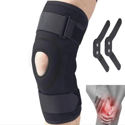BODYTONIX Hinged Knee Support for Joint Pain Relief, ACL, Runners Knee and Joint Pain - Helps with strains, sprains, instability - Black - Adjustable Knee Brace for Men and Women