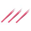 FOMIYES 3pcs Nail Art Tweezers Craft Precision Tweezers Stainless Steel for Nail Art Sticker Placement view 1