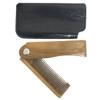 minkissy 3sets Wooden Pocket Beard Comb with Case Portable Folding Hair Comb for Men Beard Accessory for Travel Salon Home Use Multi-functional Hair Styling Tool view 2