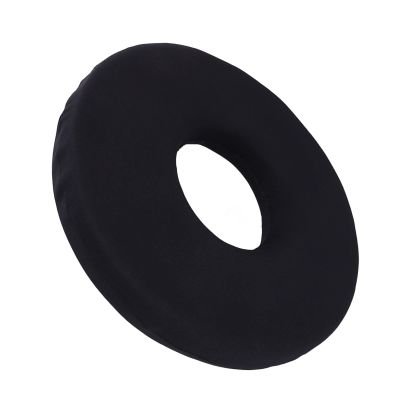 13.8in Sitting Cushion, Black Easy Cleaning Donut Pillow for Tailbone Pain, Circular Shaped Wheelchair Nursing Bed Sore Pad for Pain Relief, Hemorrhoid Pillow for Home Office Chair