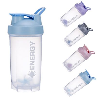 KHAOP Protein Shaker Bottle with Mixball - 500ml Gym Cup BPA and DEHP Free Leakproof for Pre Workout Mixer for Protein Powder Shakes & Supplement Shaker Bottle (Blue)