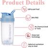 KHAOP Protein Shaker Bottle with Mixball - 500ml Gym Cup BPA and DEHP Free Leakproof for Pre Workout Mixer for Protein Powder Shakes & Supplement Shaker Bottle (Blue) view 2