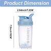 KHAOP Protein Shaker Bottle with Mixball - 500ml Gym Cup BPA and DEHP Free Leakproof for Pre Workout Mixer for Protein Powder Shakes & Supplement Shaker Bottle (Blue) view 3