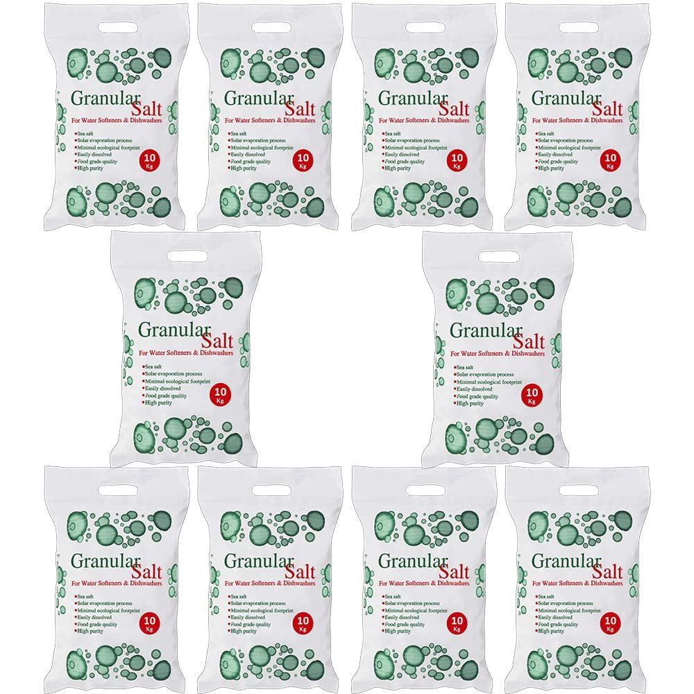 10kg Granular Salt For Granular Water Softeners Best For Laundry Kitchen Dish Washing | Compatible To All Water Softner Salt Machines | Food Grade 100% Genuine British Salt (10)