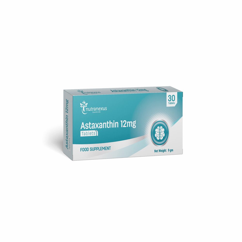 Nutranexus - Astaxanthin Supplement 12mg for Eye, Skin & Joints Health - Antioxidant Formula for Men & Women - Helps Support Exercise Recovery - Non-GMO & Gluten Free 30 Tablets