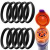 XYQMLY 10 Pcs Replacement Gaskets Rubber Seal Compatible with Gatorade GX Water Bottles, Food Grade Silicone Replacement Part for Gatorade GX Hydration System Bottle, Black view 1