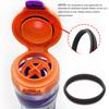 XYQMLY 10 Pcs Replacement Gaskets Rubber Seal Compatible with Gatorade GX Water Bottles, Food Grade Silicone Replacement Part for Gatorade GX Hydration System Bottle, Black view 2
