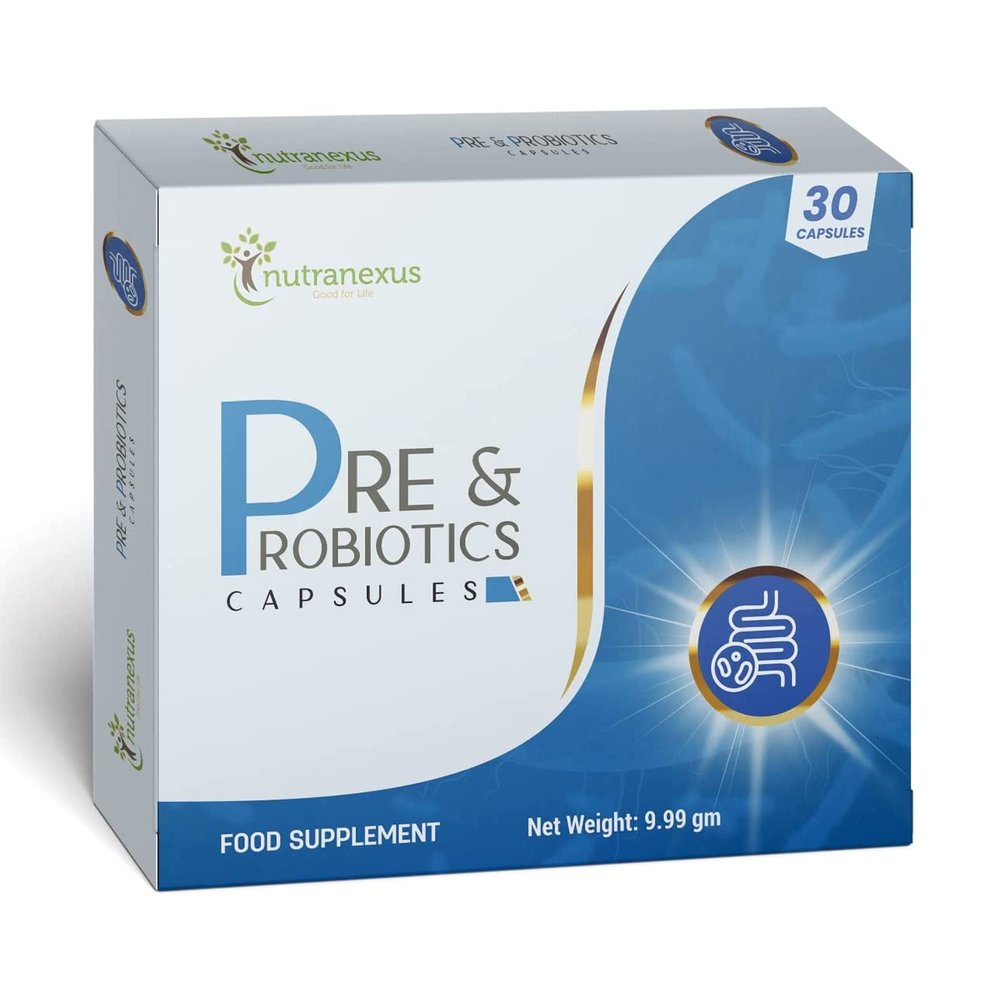 Nutranexus - Pre & Probiotics Capsules - 45 Billion CFU - 8 Active Bacteria Strains - Gut Health l Multi Enzyme Blend for Digestion & Bloating Relief - Non GMO & Gluten Free EXP. 03/2027