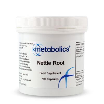 Nettle Root 100 Vegan Capsules | Urtica dioica Extract for Prostate, Urinary, Inflammation & Immune Support | AdditiveFree | UK Made | Metabolics