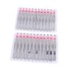 minkissy 24pcs Flat Tip Stainless Steel Tweezers for Eyebrow Grooming Precision Hair Removal and Face Makeup Durable Anti-Slip Design for Effortless Use view 1
