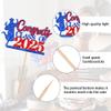 Rsstarxi 1 Pack Congrats Class of 2023 Cake Topper Glitter Class of 2023 Grad Cap Diploma Cake Pick Girl Graduation Decorations for College 2023 Graduation Party Cake Decorations Red Blue view 3