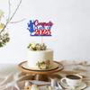 Rsstarxi 1 Pack Congrats Class of 2023 Cake Topper Glitter Class of 2023 Grad Cap Diploma Cake Pick Girl Graduation Decorations for College 2023 Graduation Party Cake Decorations Red Blue view 4