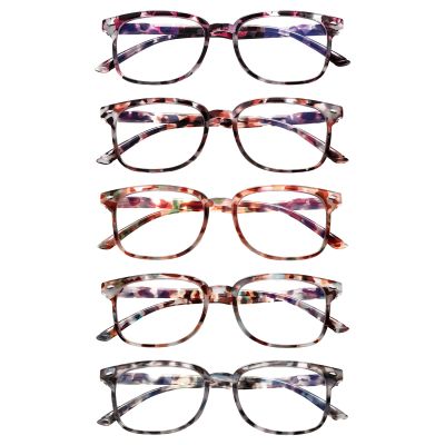 5 Pack Reading Glasses for Women - Anti Blue Light Blocking with Spring Hinges( 5 Multicolor, 1.75, multiplier_x)