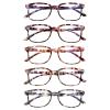 5 Pack Reading Glasses for Women - Anti Blue Light Blocking with Spring Hinges( 5 Multicolor, 1.75, multiplier_x) view 1