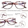 5 Pack Reading Glasses for Women - Anti Blue Light Blocking with Spring Hinges( 5 Multicolor, 1.75, multiplier_x) view 3