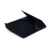 AOOLIA PU Leather Folding Glasses Cases: Classic Tri-Fold Hard Shell Sunglasses Case Eyeglass Portable Storage Bag Eyeglasses Protection for Women Men (Black) view 3