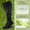 LEVSOX Wide Calf Bamboo Compression Socks for Women&Men Plus Size 15-20mmHg Knee High Support Sock for Circulation, 3 Pair-black, XX-Large view 2